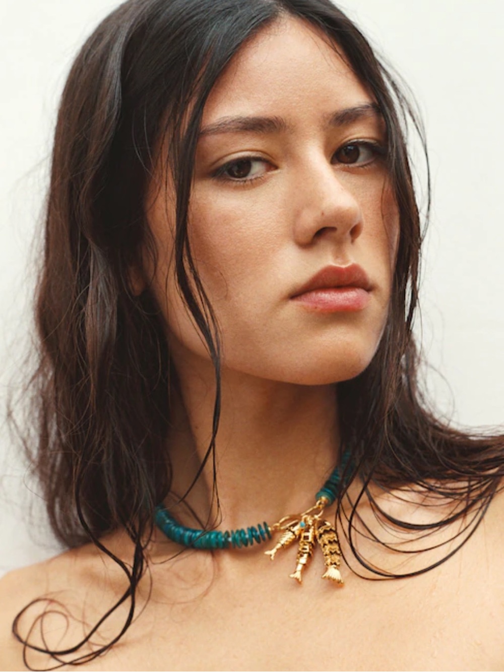 NWT Madewell x Shopbop Beaded Fish Statement Necklace